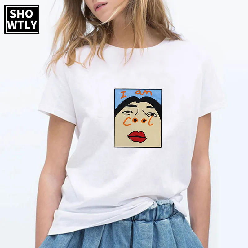 Showtly Bad girls go backstage новые летние модные женские футболки с коротким рукавом топы
