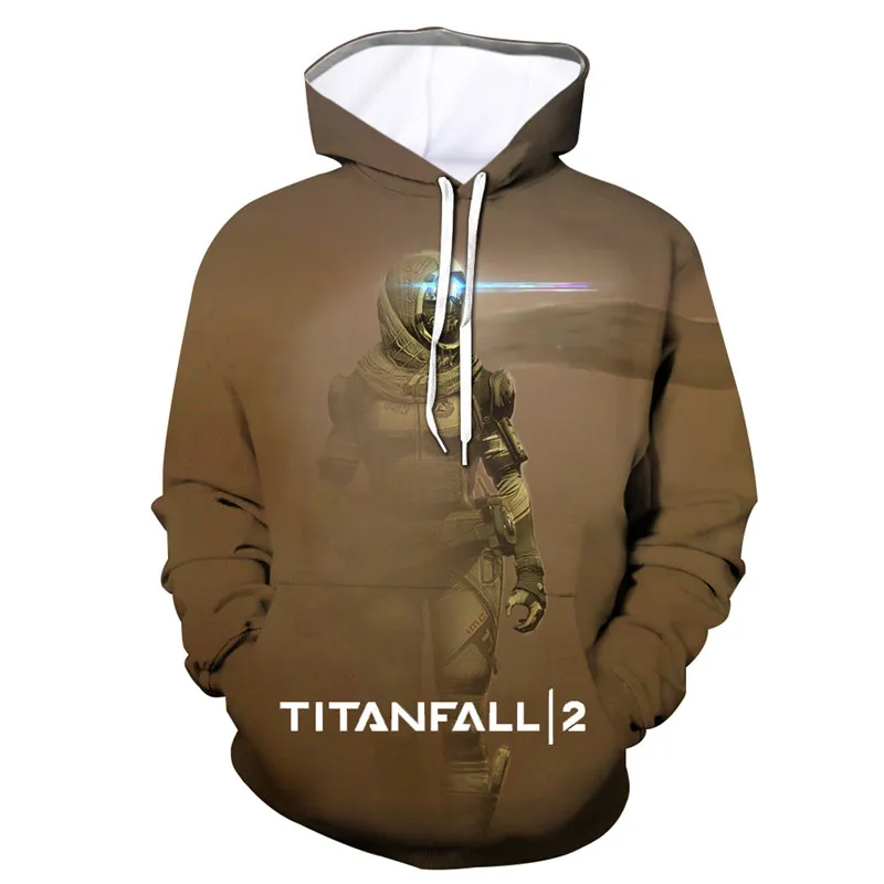 Модный дизайн летние 3d мужские толстовки с принтом игра Titanfall 2 толстовка