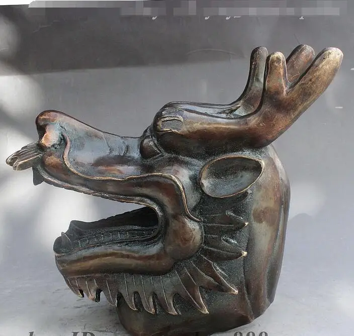 11 &quotКитайский дворец бронзовая ручная резная сильная защита животное божество