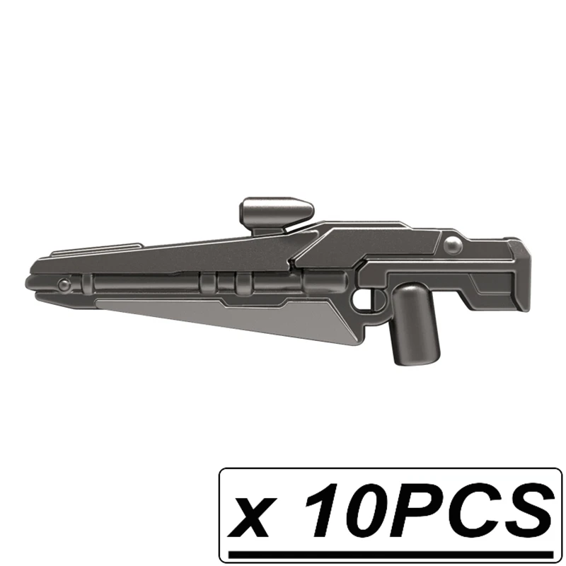 10pcs PGPJ0151 Guns Trek Halo Звёздные войны научная фантастика будущее оружие пакет для MOC части строительные блоки игрушки для детей - Цвет: 10pcs PGPJ0151