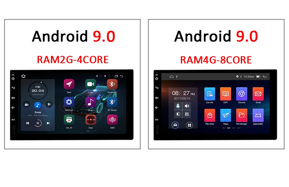 " ips экран 4G 64G Android 9,0 Автомобильный мультимедийный gps 2 DIN универсальный Радио сенсорный экран стерео навигация без DVD плеера