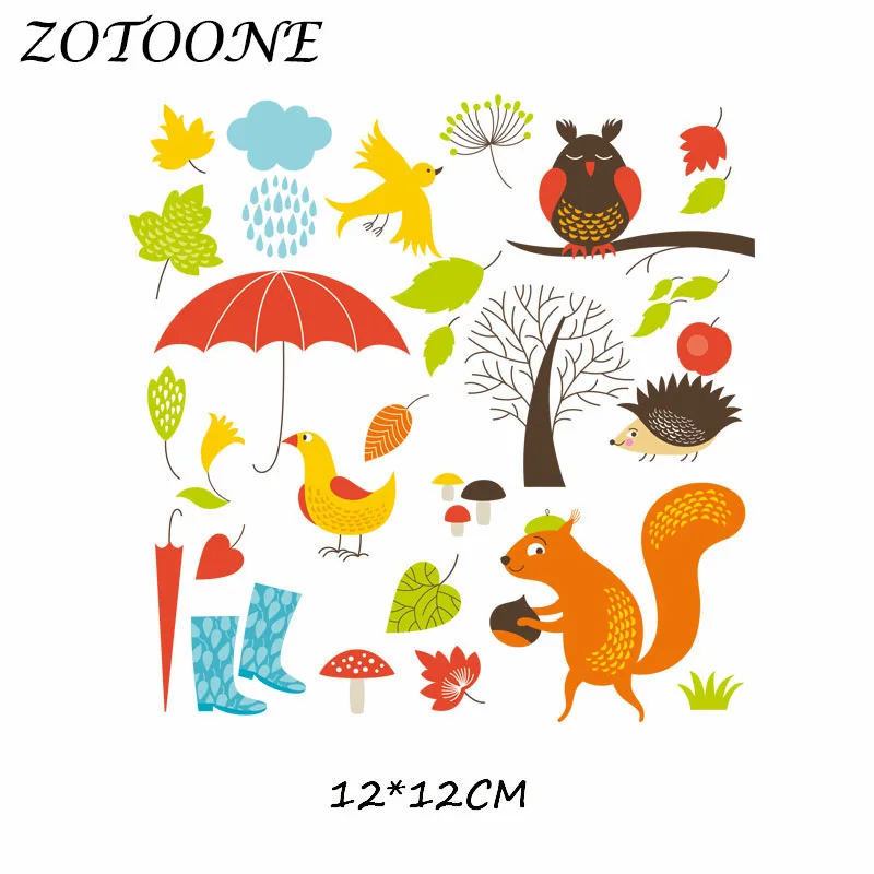 ZOTOONE Симпатичные животные передачи тепла патчи железные на для одежды аппликация