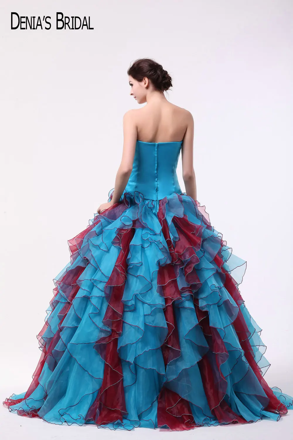 2017 синие и красные вечерние платья с вырезом без бретелек | Свадьбы торжества