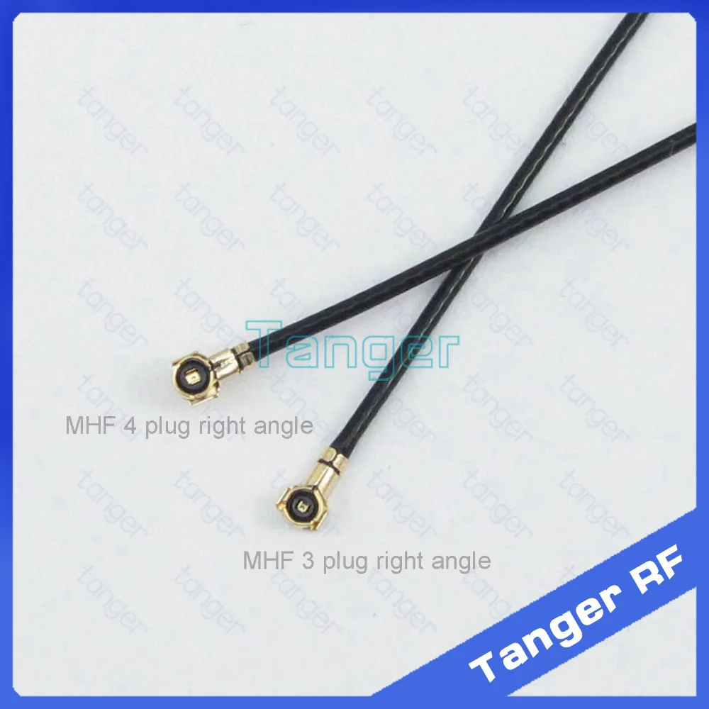 

Hot sale IPX IPEX MHF 3 MHF3 to MHF4 MHF 4 plug right angle 0.81mm cable RF Coaxial Pigtail Jumper Cable 2in 5cm for Wifi Router
