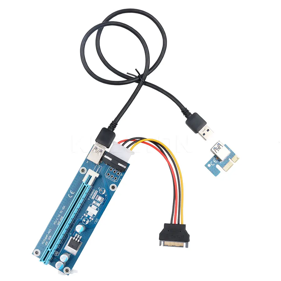 Удлинитель Kebidu PCI E Express 4 8 16 x переходник карта адаптер USB 3 0 SATA 15 контактный штекер