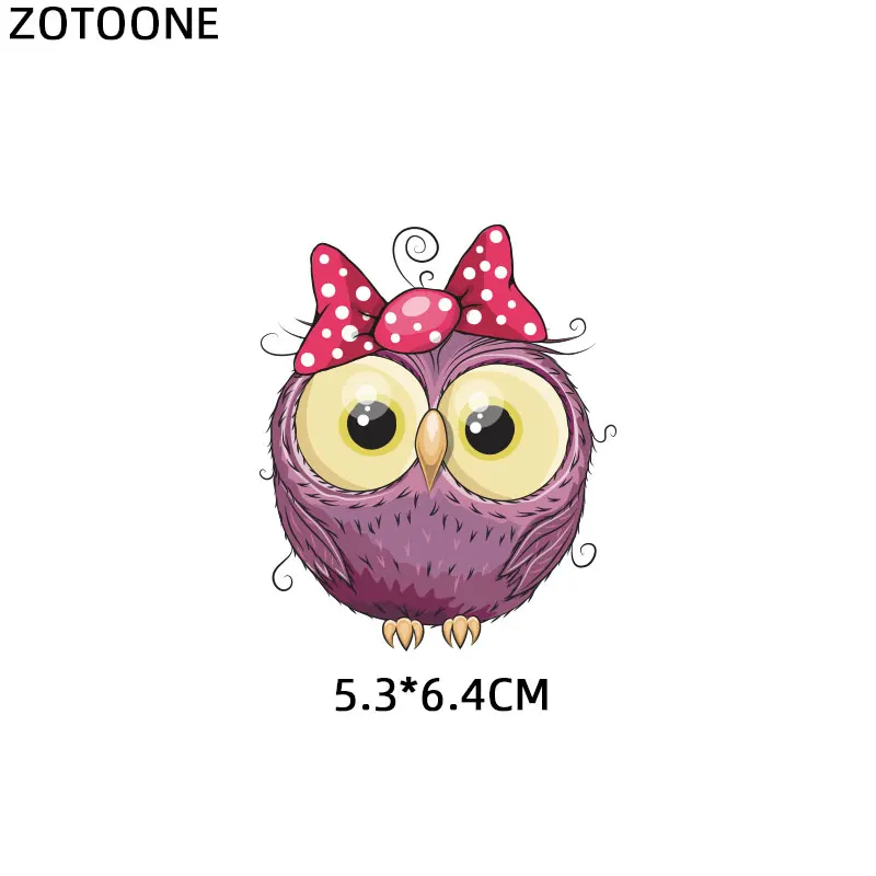 1125 ZOTOONE сова животное теплопередача патчи для одежды стикер DIY милые железные на букве Переводные термоколлагенты футболка с принтом G - Цвет: 1125