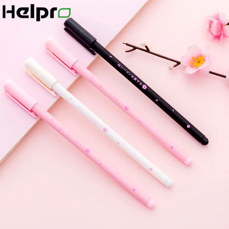 Helpro офисная мультяшная вишневая гелевая ручка Kawaii черная чернильная для школы