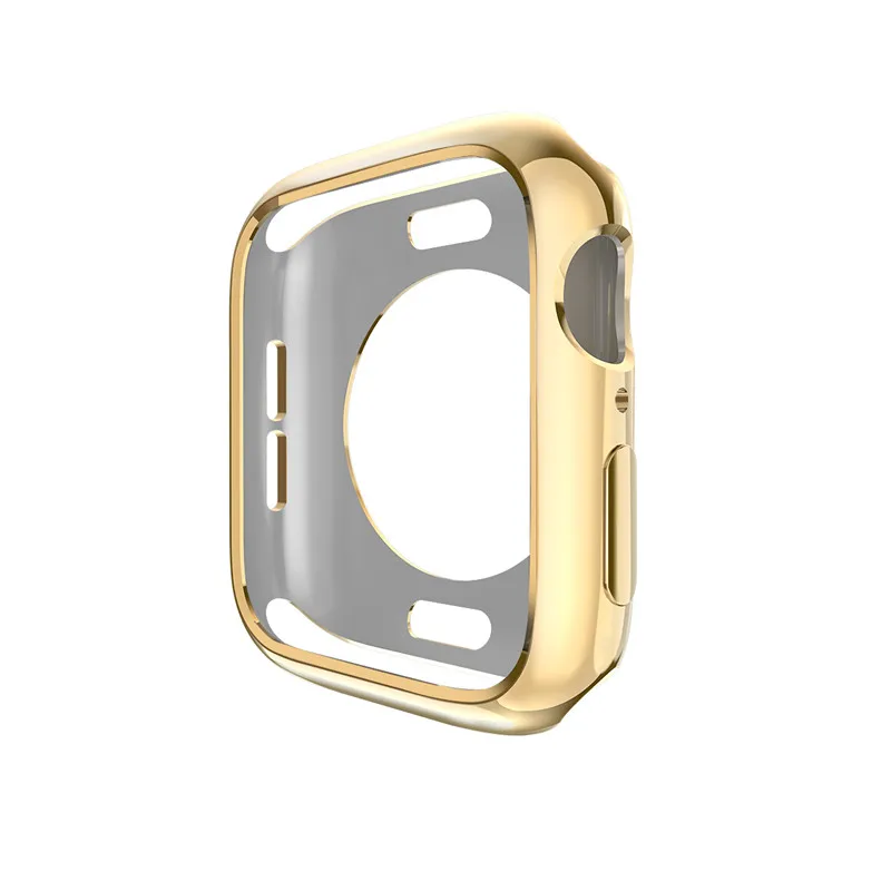 Бампер для apple watch series 3, 4, 2, 1, 5, Мягкий защитный чехол из ТПУ с покрытием, задняя рамка, защита 42 мм, 38 мм, 44 мм, 40 мм, Coque Capinha