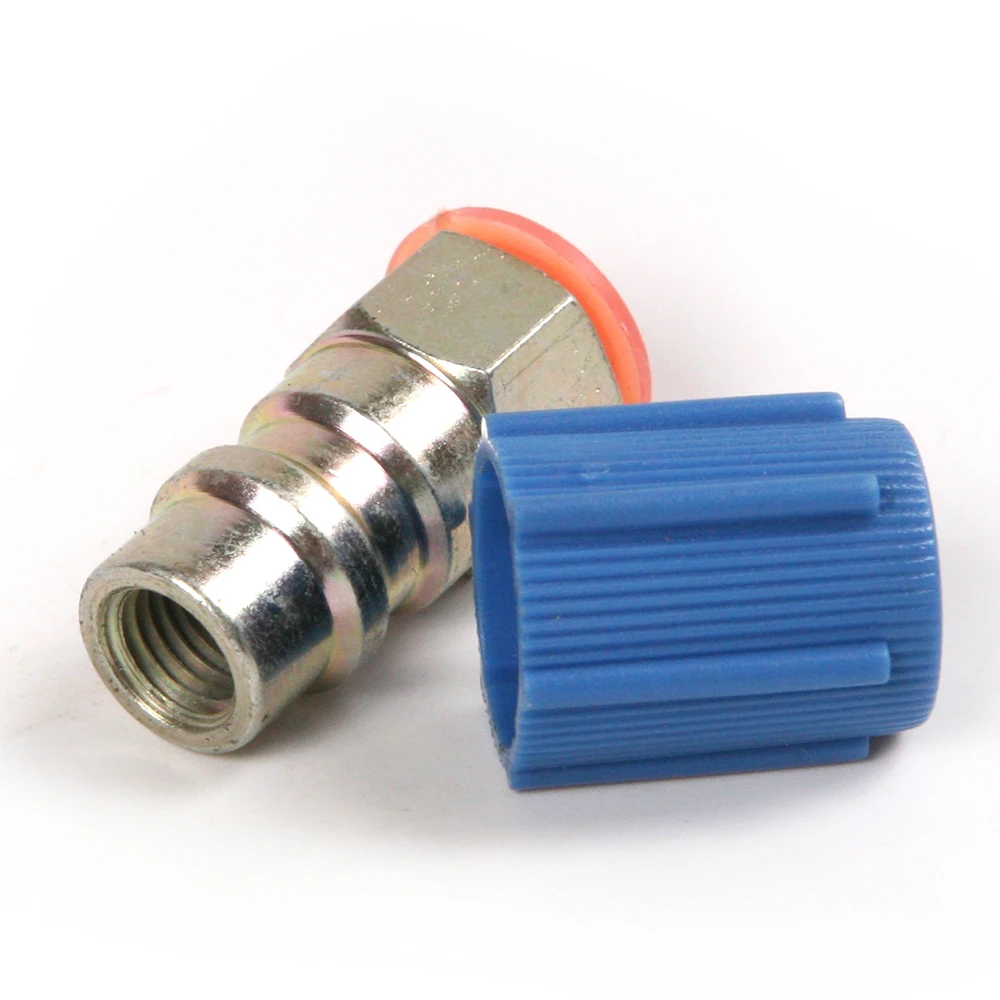 Charging Port Adapter R12 R134a Quick Disconnect High Red+Low Blue Iron Screw Thread | Автомобили и мотоциклы
