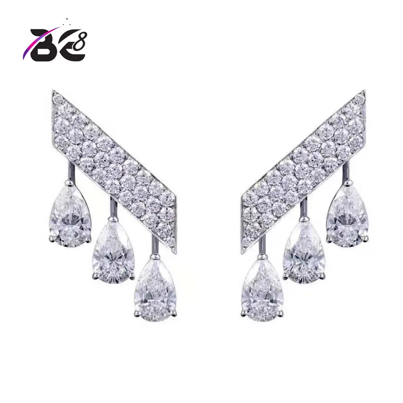 

Be 8 Luxury AAA Trendy Cubic Zirconia Pave Setting Stud Earrings Clear Stone Stud Brincos Earrings for Women Fashion JewelryE806