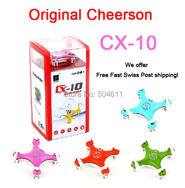 

Cheerson CX-10 CX10 4CH 2.4GHz 6 Axis Gyro LED Rechargeable Mini Nano RC UFO Quadcopter RTF