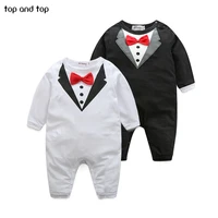 new pure cotton baby clothing bow tie design baby rompers infantil babi boy jumpsuit newborn babies rompers