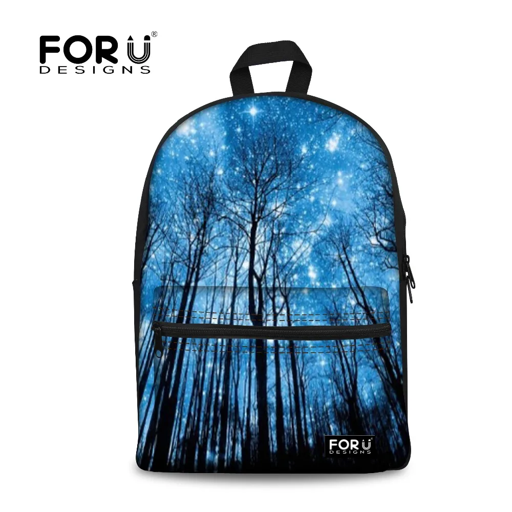Уникальный холщовый рюкзак FORUDESIGNS для женщин красивый детский Ранец начальной