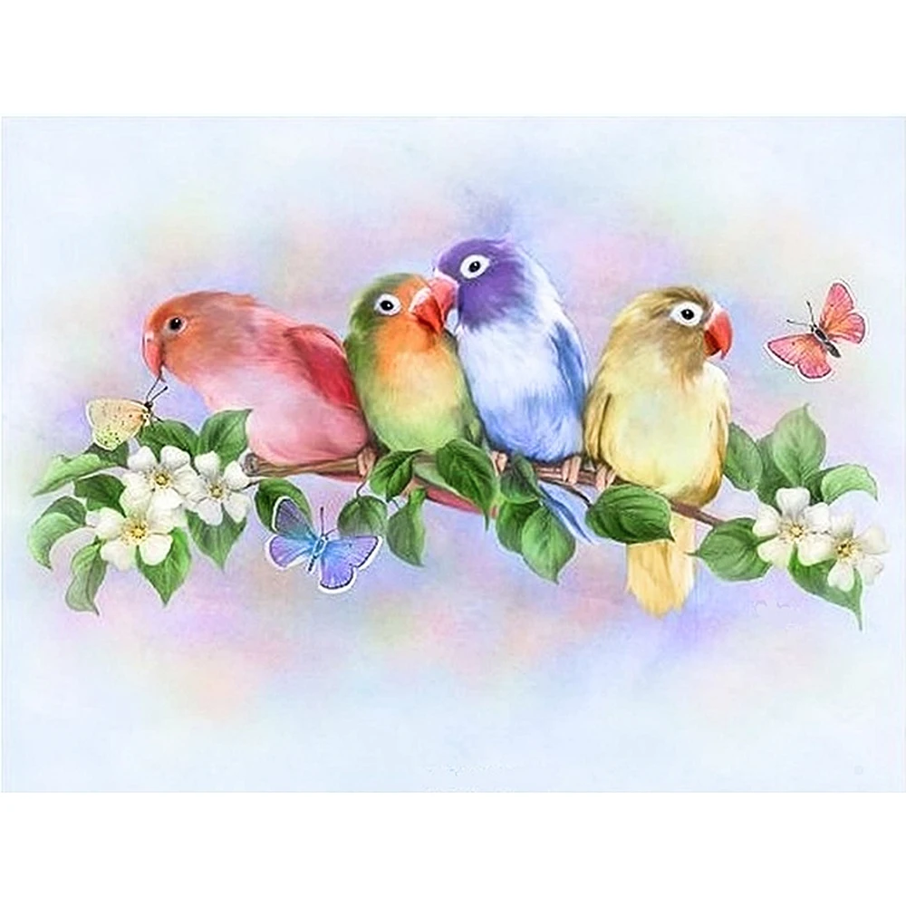 Алмазная вышивка 5D &quotсделай сам&quot с изображением птиц пейзаж картина из страз