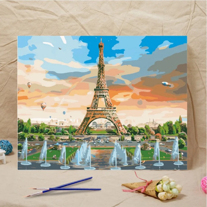 40x50 см бескаркасные DIY пейзаж Paiting по номеру для взрослых и детей начинающих