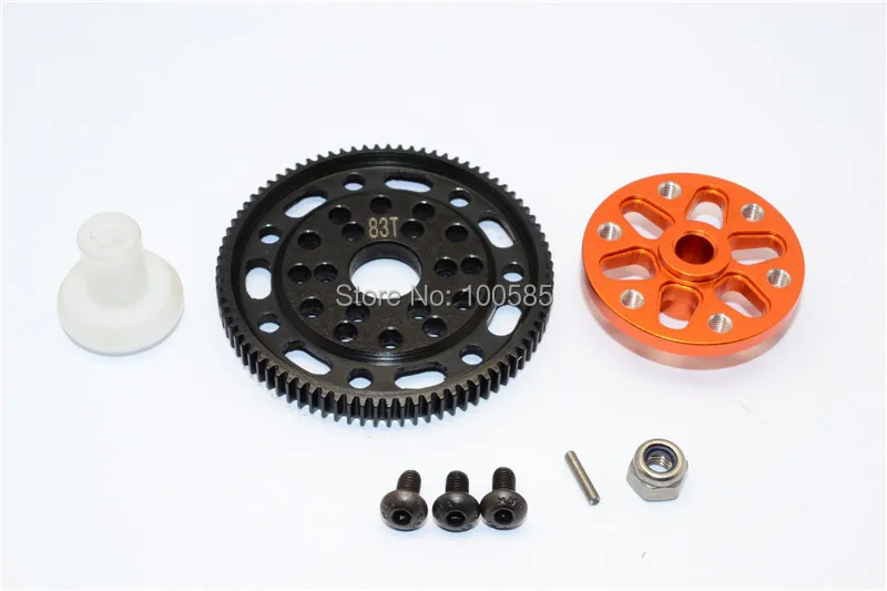 Осевой SCX10 90022 и осевой Рейф 90020 сталь #45 Шестерня 48 шаг 83T + сплав SPUR GEAR адаптер 1