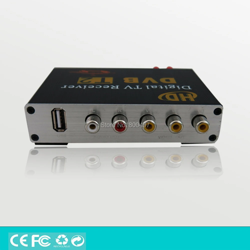 HD 1080P HDMI CVBS мобильный цифровой ТВ приемник Мобильный автомобиль DVB-T2 MPEG4 MPEG2
