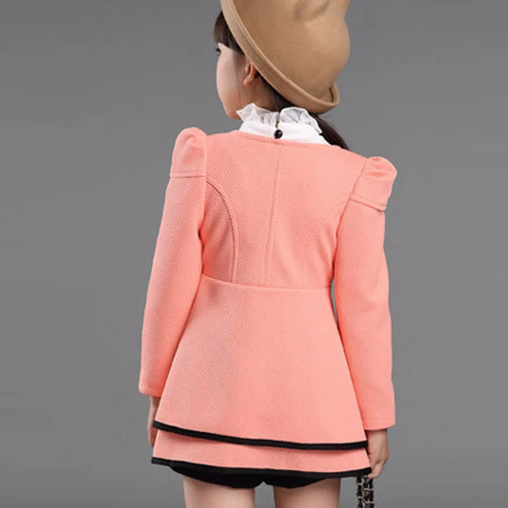 ARLONEET/детская одежда пальто для девочек куртка с цветочным рисунком и круглым