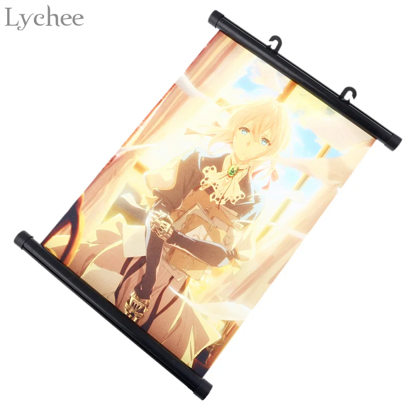 Lychee Японский Аниме прокрутки живопись холст печати Фиолетовый Evergarden настенные