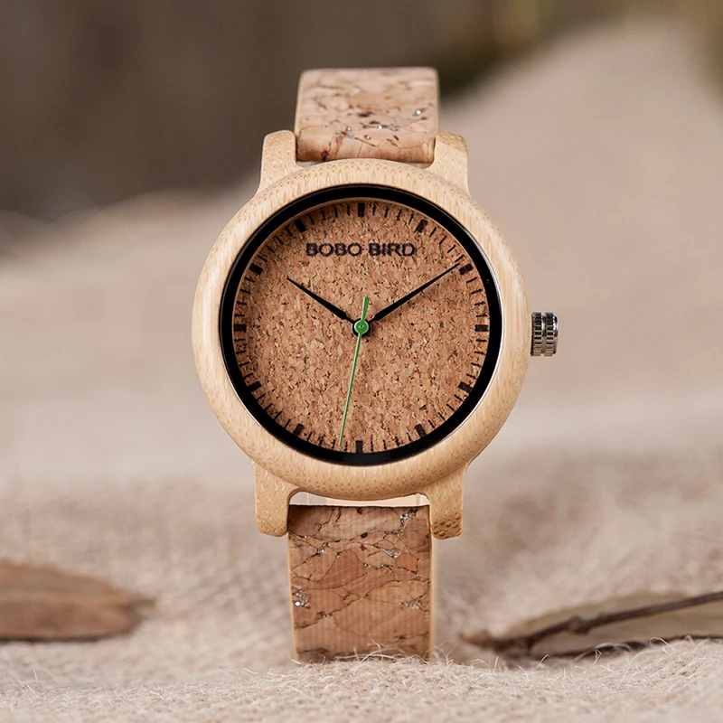 BOBO BIRD loves' бамбуковые часы Relojes Mujer relogio feminino Роскошные брендовые кварцевые наручные часы с пробковым ремешком для мужчин и женщин