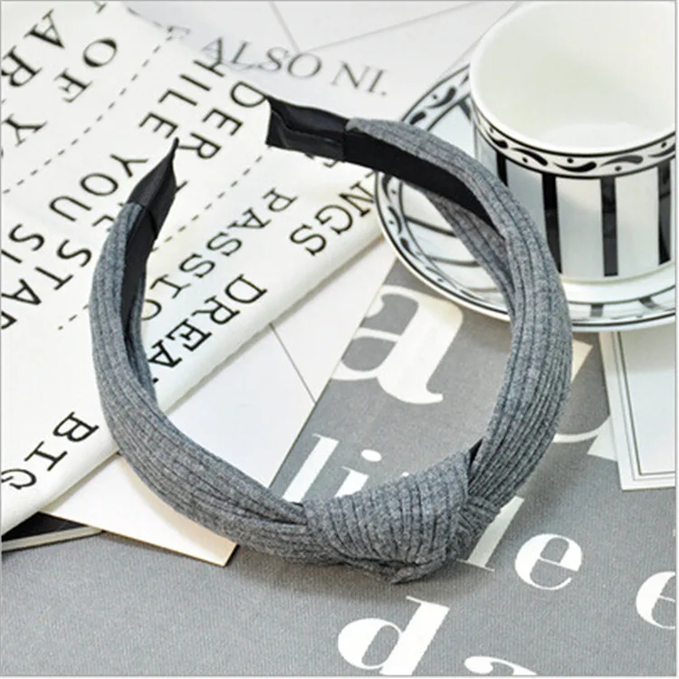 head hoop Корейская мода, повязка на голову с узлом для женщин и девушек, обруч на голову, повязка на голову, аксессуары для женщин, резинки для волос, украшение для волос, тиара - Цвет: head hoop