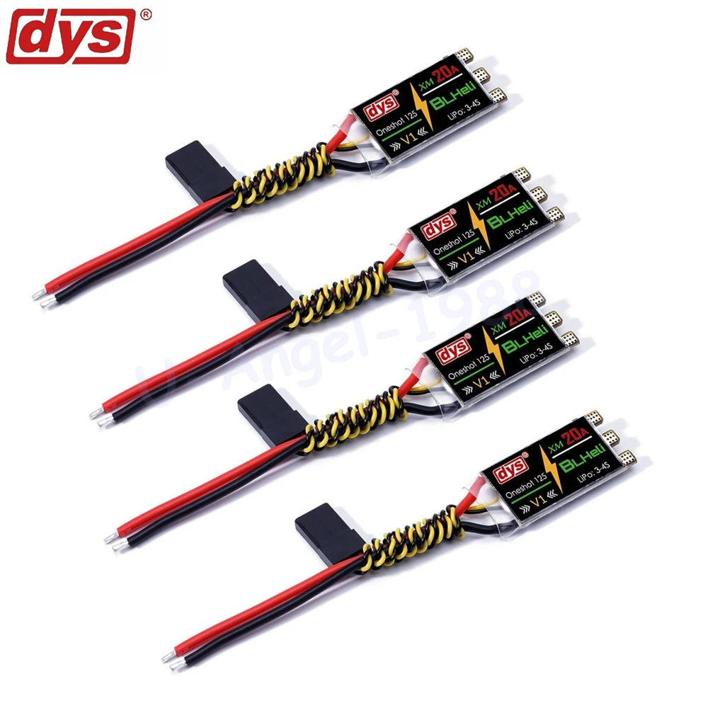4 шт./лот оригинал серия DYS XM XM20A BLHeli mini 20A ESC V1 V2 для мощного электронного