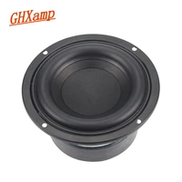 ghxamp 4 inch 40w round subwoofer speaker woofer high power bass home theater 2 1 subwoofer unit 2 crossover louspeakers diy 1pc