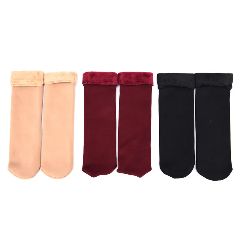 1 пара женские носки зимние теплые утепленные шерстяные домашние сапоги