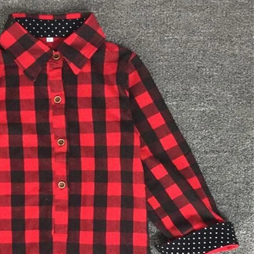 Новинка 2021 рубашка COSPOT для мамы и дочки Рождественская красная клетчатая