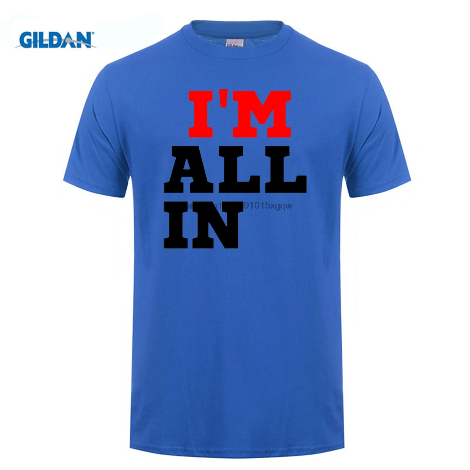 Одежда GILDAN I'm All In Texas Hold Em Poker Cards Las Vegas синяя футболка семейная хипстерская из
