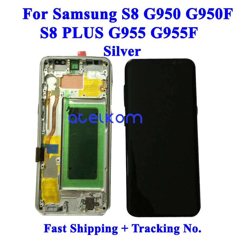 100% Оригинальный ЖК дисплей Super AMOLED для SAMSUNG S8 G950F Samsung экран с сенсорным