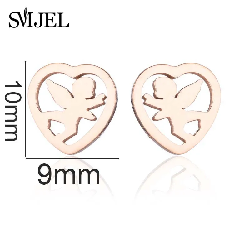 SMJEL, модные серьги-гвоздики с музыкальными нотами, женские серьги из нержавеющей стали с музыкальным крестом, маленькие ювелирные изделия в виде рок, подарок для девочки, бижутерия - Окраска металла: 180