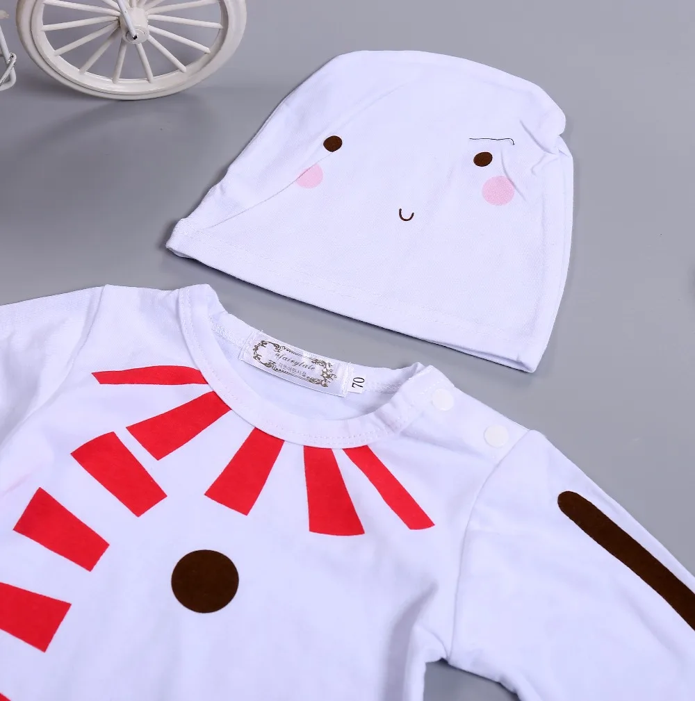 Комбинезон с длинным рукавом и мультяшным снеговиком для новорожденных костюм