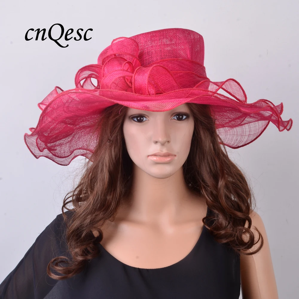 Новая Привлекательная многоцветная фуксия/ярко розовая большая женская шляпа