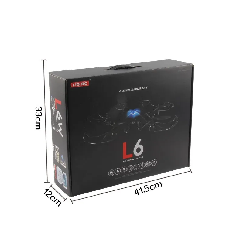 LiDi RC L6W WI-FI 2,4G 4CH 6 Axis Gyro RC Полетный контроллер с 2MP WI-FI 3D ролл Quadcopter светодиодный игрушка в виде самолета с видом от первого лица Квадрокоптер с дистанционным управлением