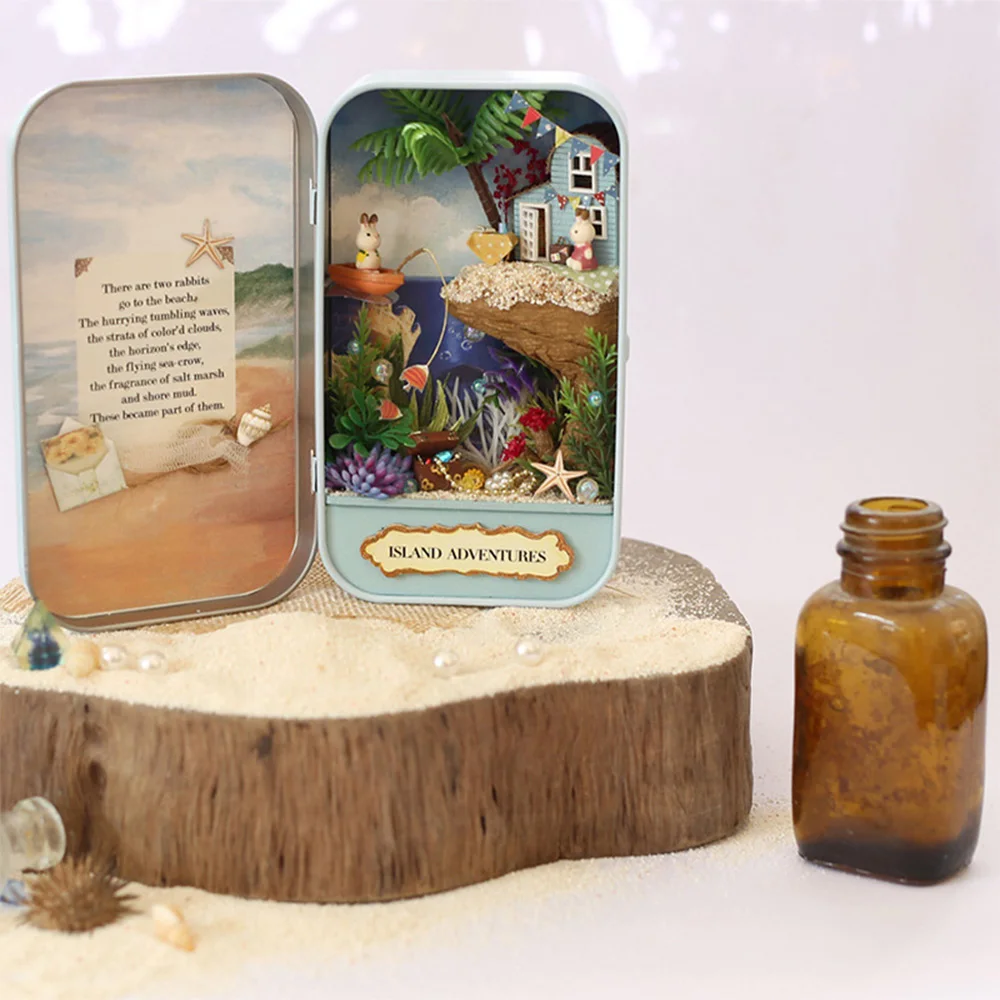 Остров приключений театральной коробки деревянные игрушки DIY Craft 3D Миниатюрный