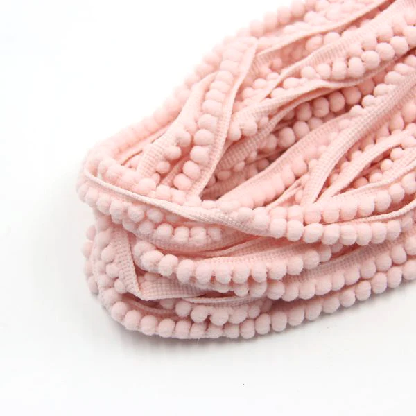 Pink Новинка, 5 ярдов/партия,, 5 мм, помпоны, отделка, шаровая лента с бахромой, сделай сам, Швейные аксессуары, кружево, 12 цветов, для украшения дома, вечерние - Цвет: Pink