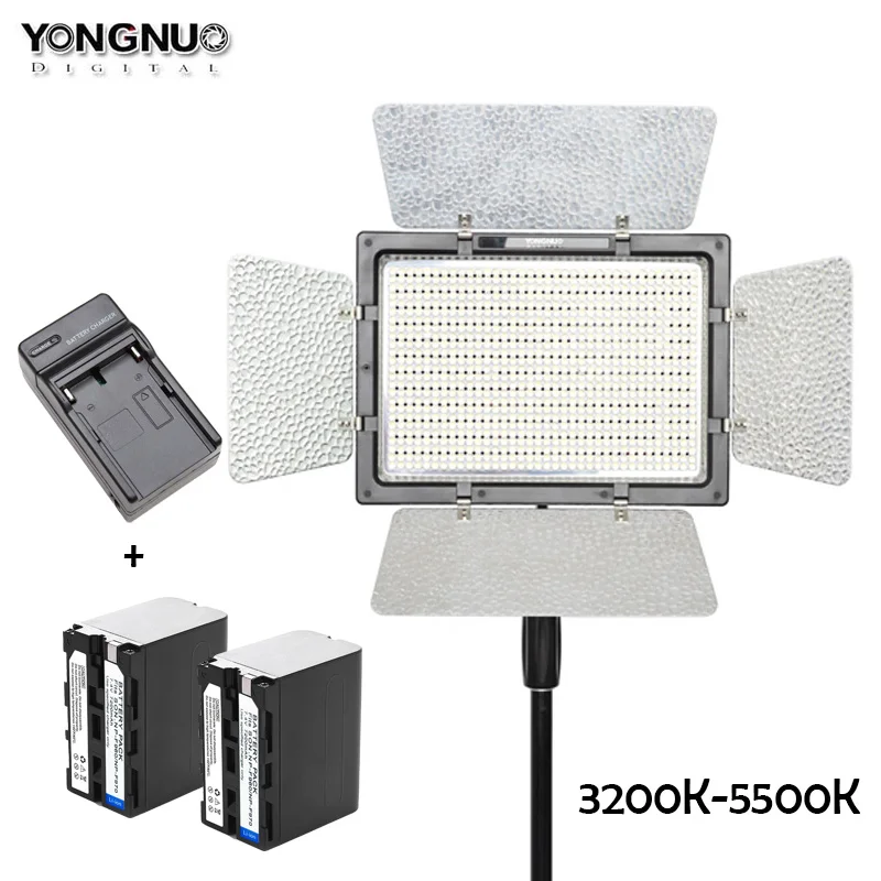Черный YONGNUO светодиодный видео-светильник YN900 высокий CRI 95 900 лампа бобы 7200LM 54 Вт Светодиодный светильник ing APP пульт дистанционного управления с NP-F970 батареей - Цвет: Черный