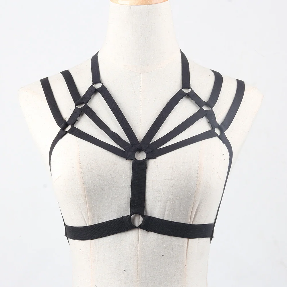 New arrived sexy lady cup-less bra belt club women caged binding underwear lingerie pastel goth garterbelt harness | Женская одежда