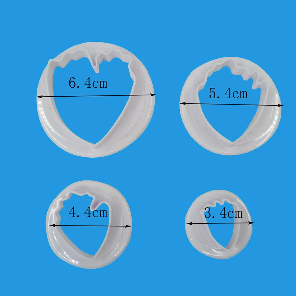 

4pcs Plastic Flower Petals Pattern Cutting Mold Cookie Moulds Set Cake Cutters Baking Tools