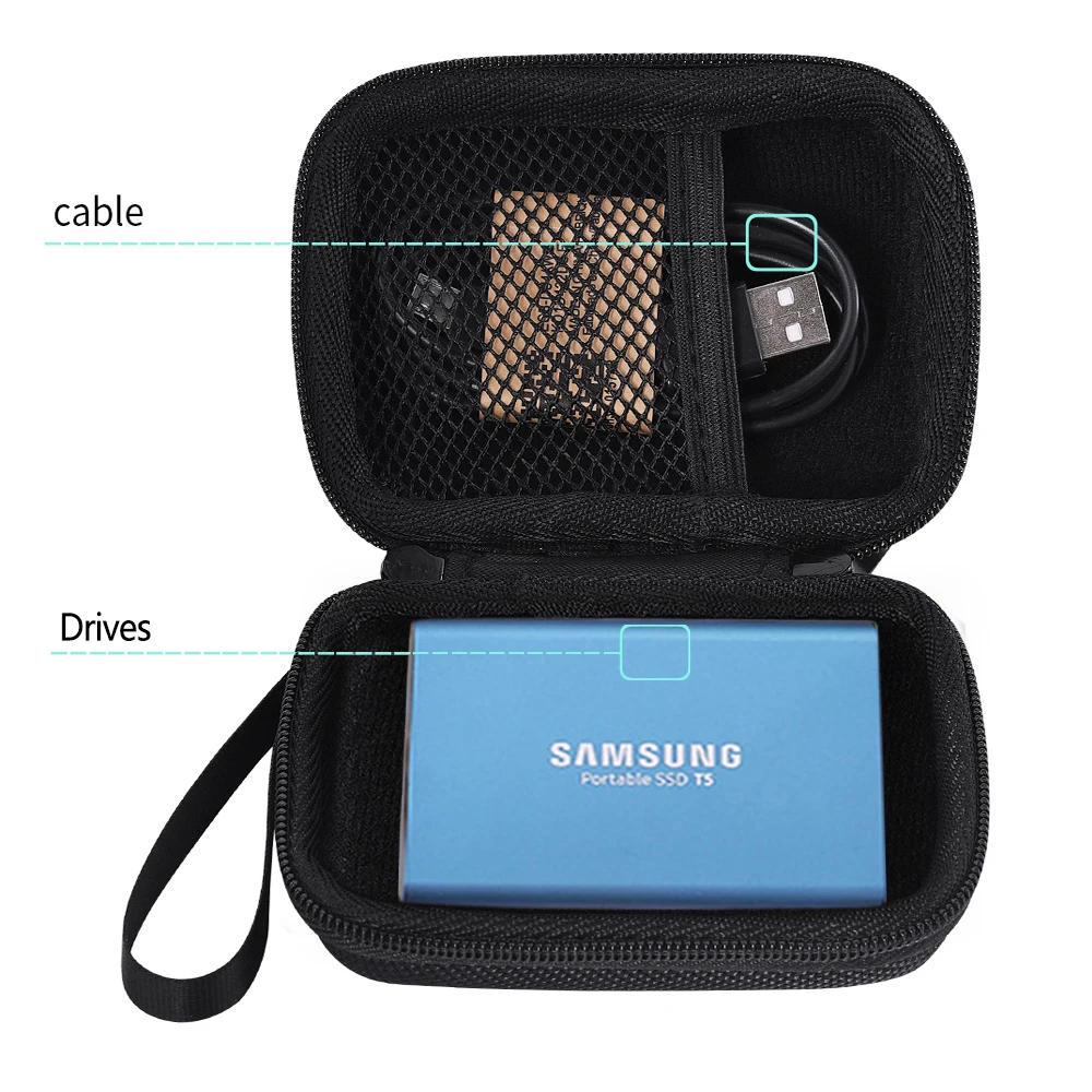 Новинка 2019 чехол для переноски сумка путешествий Samsung T3 T5 Портативный 250 ГБ 500 Гб 1
