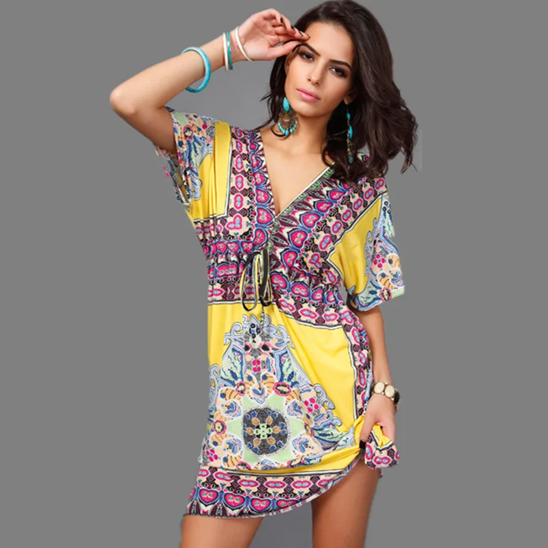 Макси Платья Женщин Пляж Летнее Платье Цветочные Vestidos Curtos Elbise Юрк Vestido Roupa Feminina
