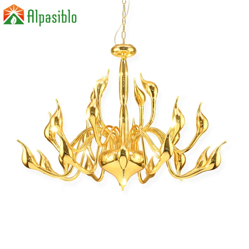Декоративные люстры и подвески в стиле арт-деко 18 ламп лебеди лампы G4 роскошная