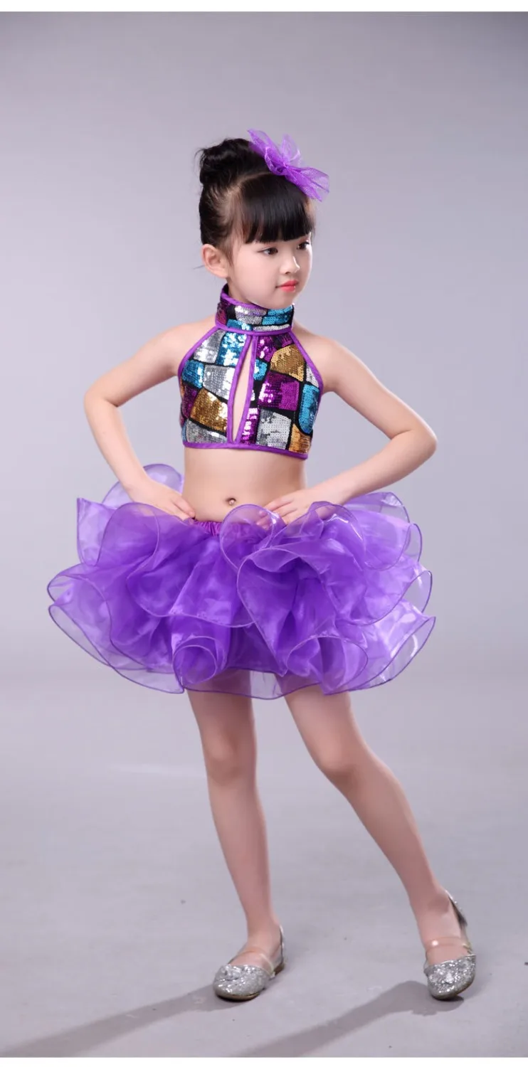 Юбка американка с блестками для девушек женская одежда современных танцев и