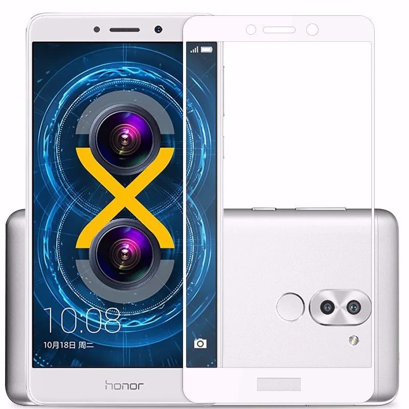 For huawei honor 6x V8 V9 8 P9 P10 LITE  PLUS P8 lite 2017 full cover tempered glass Original screen film full  protection