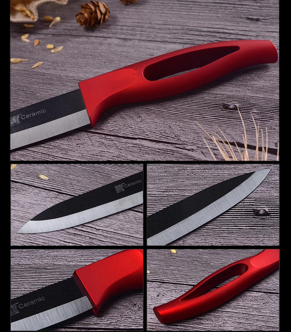 XYj керамический нож 3 ''4'' 5 ''6'' дюймов, кухонный нож, белые и черные лезвия, ножи, нож для очистки фруктов, универсальный нож, инструмент для приготовления пищи