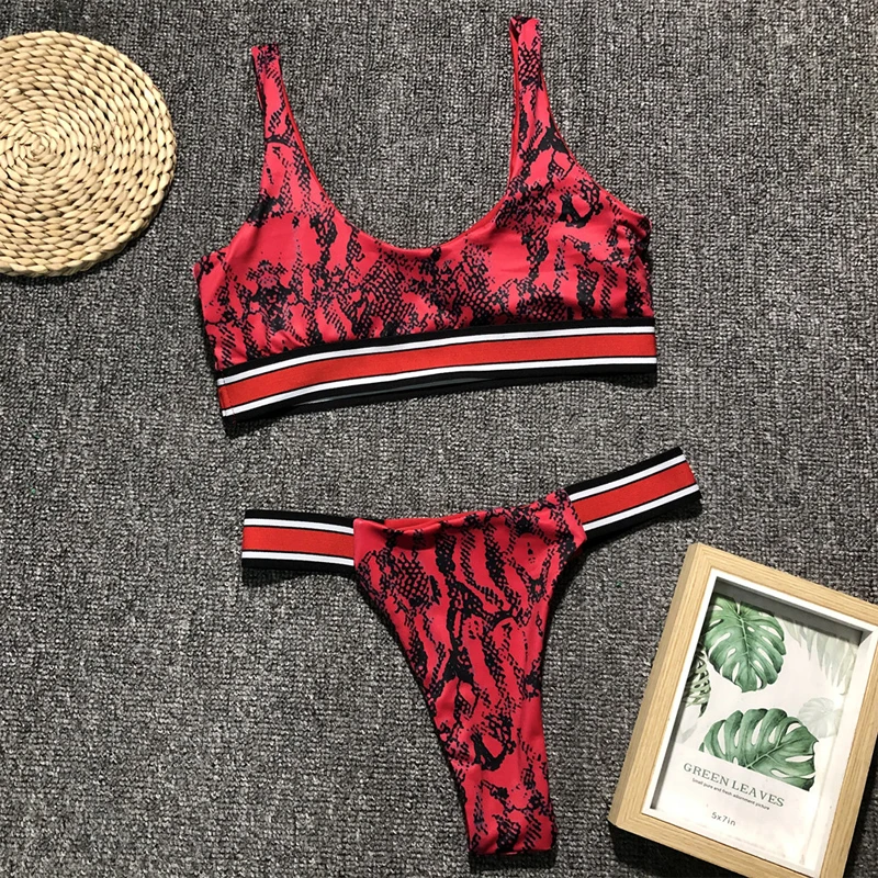 Bikinx змеиная кожа сексуальные костюмы из двух частей бразильское экстремальное