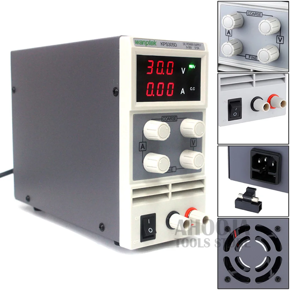 Wanptek KPS305D/DF 30 в 5A светодиодный дисплей Регулируемый импульсный источник питания ремонт ноутбука паяльная лаборатория DC Регулируемый тестовый источник питания