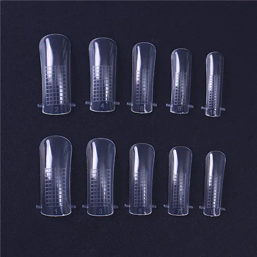 100Pcs Mold Tips 30 мл быстрое строительство поли УФ гель для ногтей советы для наращивания пальцев клей для нейл-арта УФ строительный гель для ногтей помощник инструменты - Цвет: 100Pcs Mold Tips