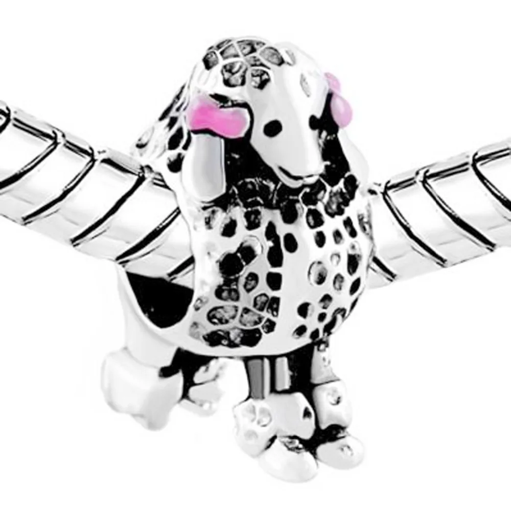 Шарм-подвеска бесплатная доставка розовый бант для ушей бусины-подвески собак и